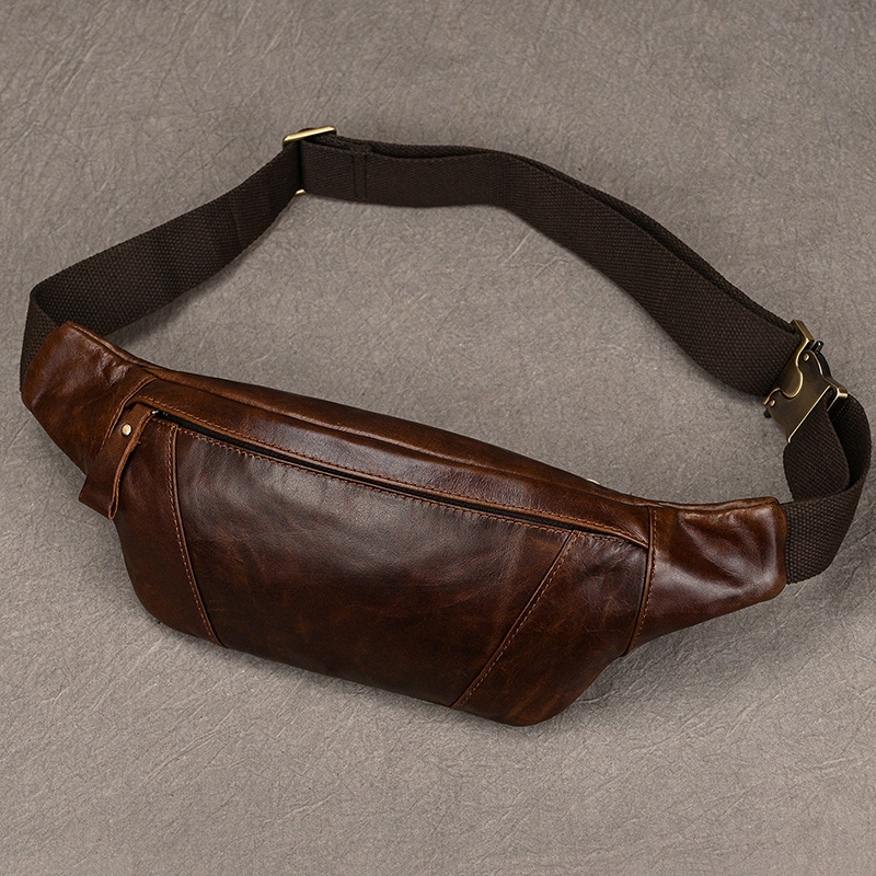 Leatherwork Fasteners - Leren borsttassen voor heren Crossbody schoudertas