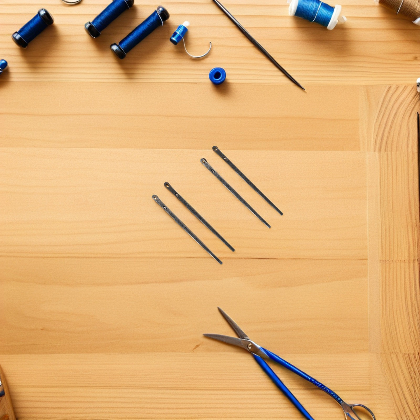 Leatherwork Hand Sewing Needles - 6-delige lederbewerkingsgereedschappen, dubbelgat metalen veternaald, handnaaigereedschap