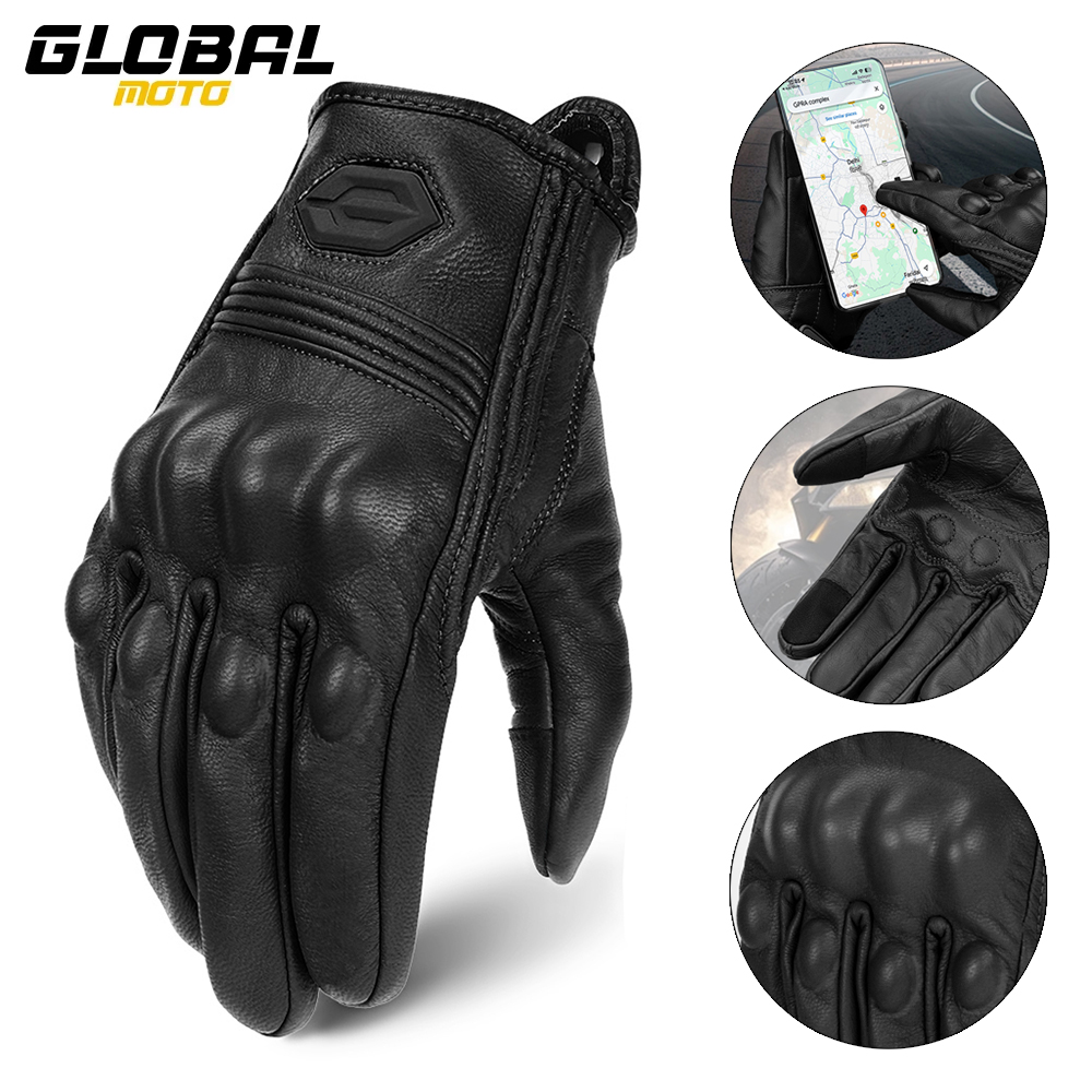 Leather Work Winter Gloves - Wintermotorhandschoenen Leren motorcrosshandschoenen met volledige vingers