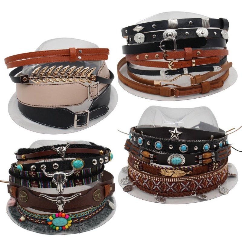 Leatherwork Fasteners - Retro etnische stijl riem, hoofdband, hoedband,