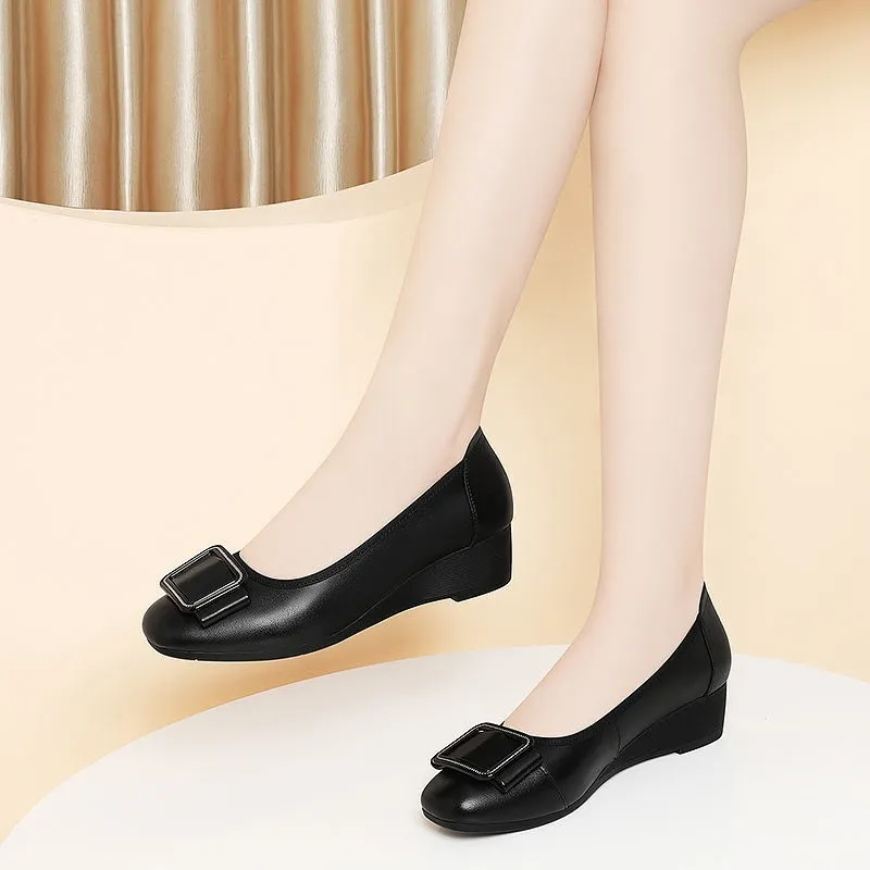 Leatherwork Fasteners - zapatos de mujer dames schattige ronde