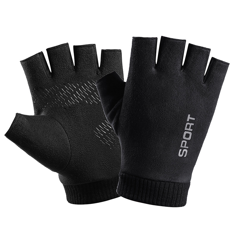 Leather Work Winter Gloves - Mannen Winter Suède Pluche Dikke Half
