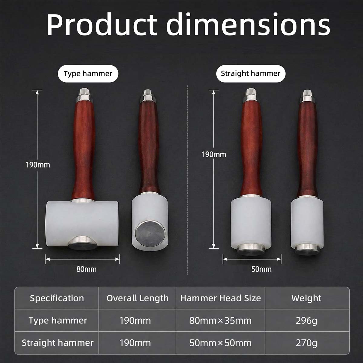 Nylon lederen snijhamer DIY le - Leatherwork Hammer recensie en prijs