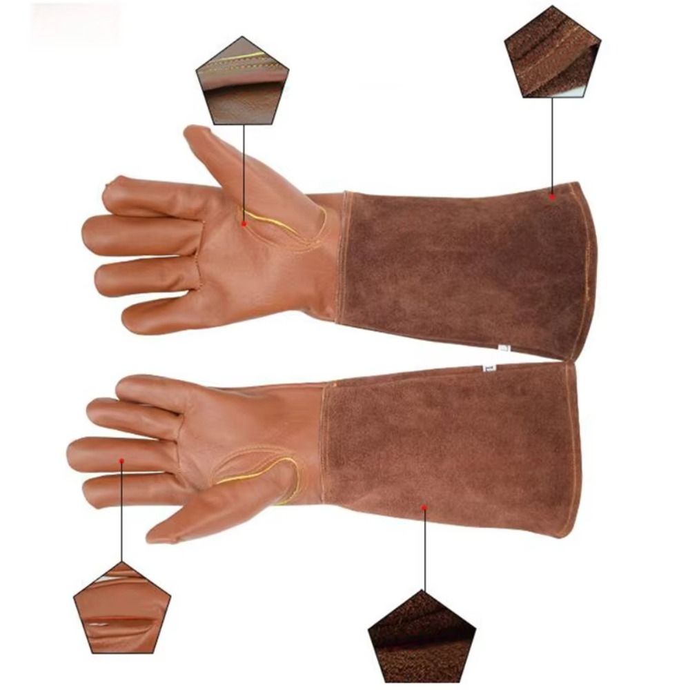 Tuinhandschoenen met lange mou - Leather Work Winter Gloves recensie en prijs