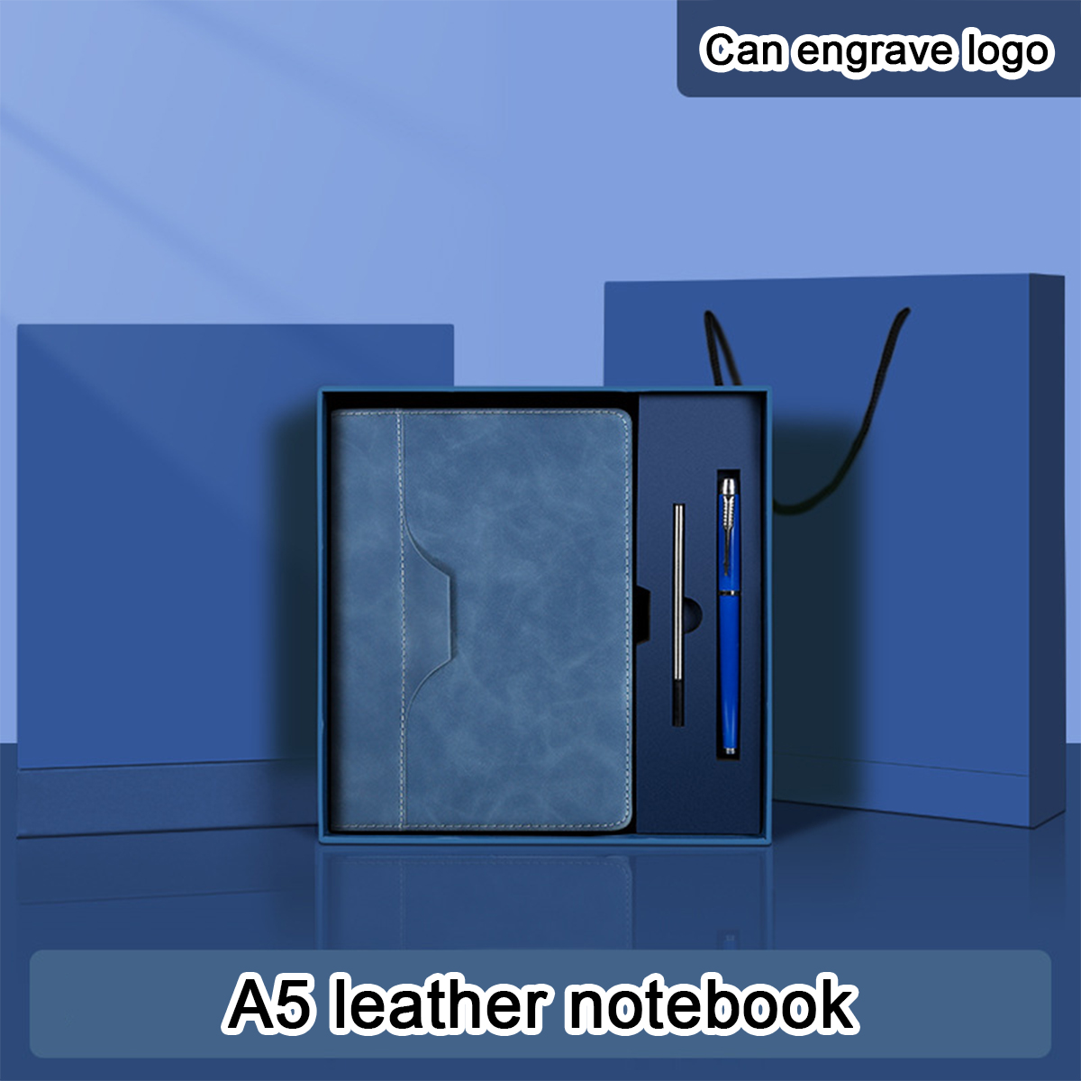 (Kan logo graveren) A5 lederen - Leatherwork Logo recensie en prijs