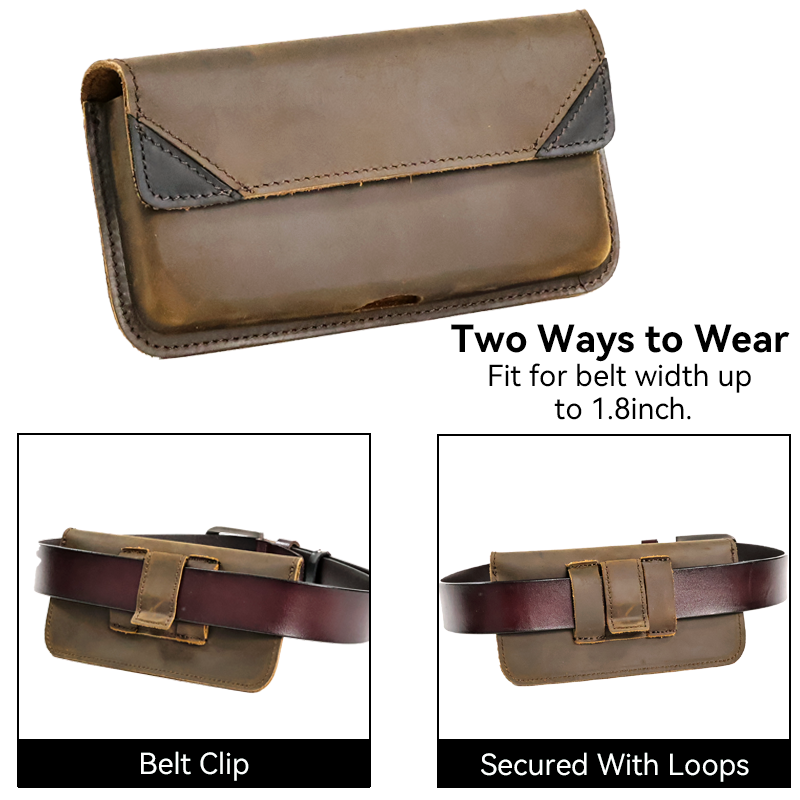 Echt Lederen Heuptas Voor Mann - Leatherwork Fasteners recensie en prijs