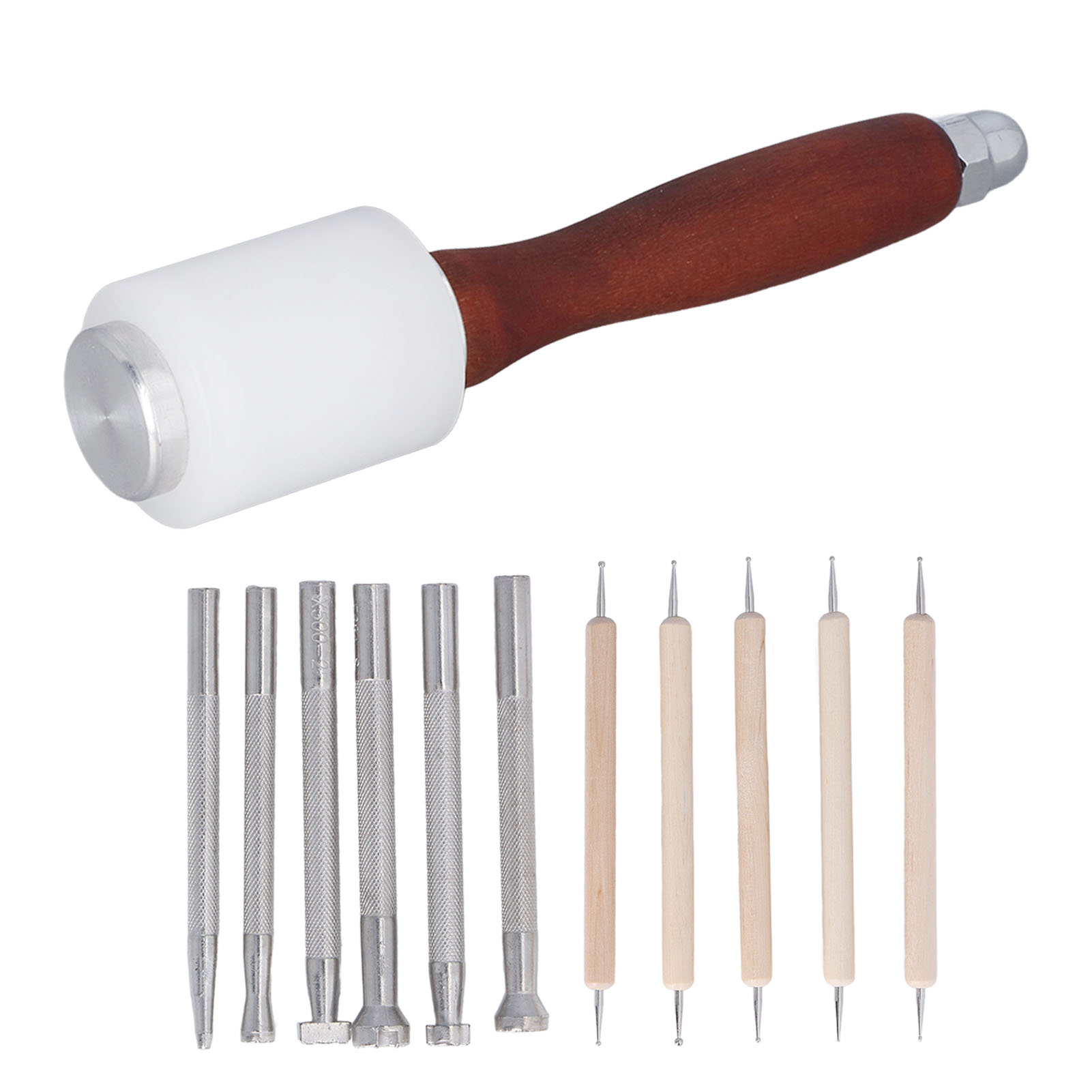 12-delige lederen stempelset,  - Leatherwork Hammer recensie en prijs