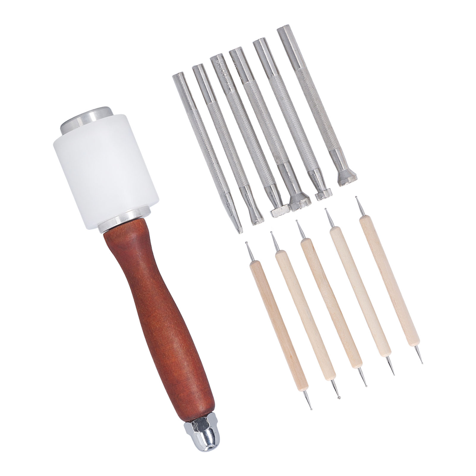 12-delige lederen stempelset,  - Leatherwork Hammer recensie en prijs