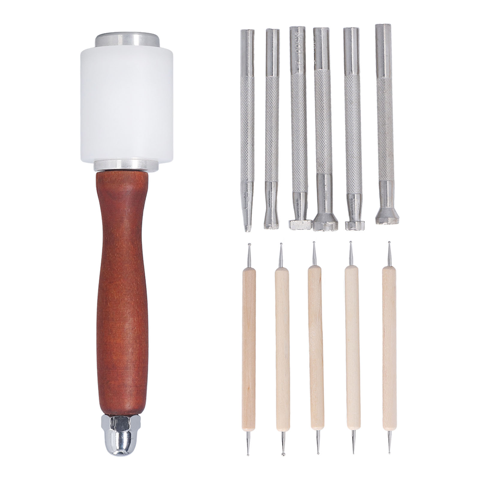 12-delige lederen stempelset,  - Leatherwork Hammer recensie en prijs
