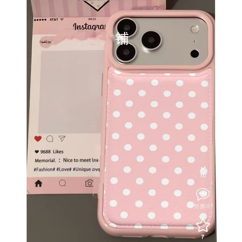 Trendy schattige roze polkadot - Leatherwork Drawing recensie en prijs