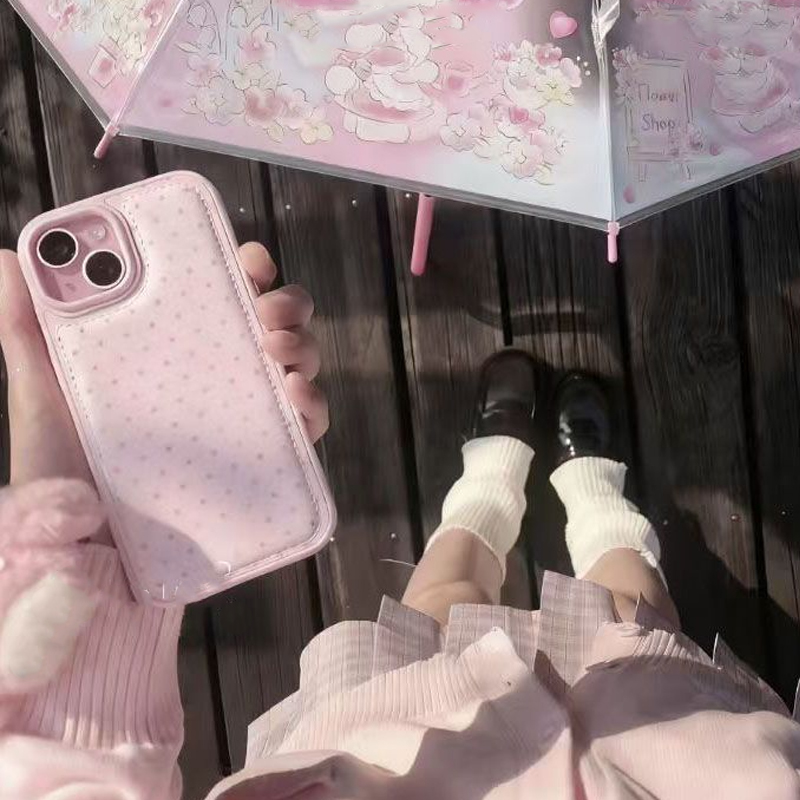 Trendy schattige roze polkadot - Leatherwork Drawing recensie en prijs