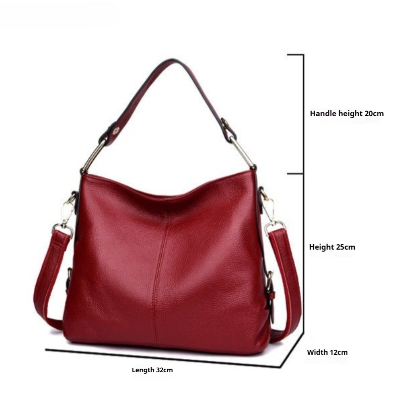 Dames schoudertas van echt lee - Leatherwork Logo recensie en prijs
