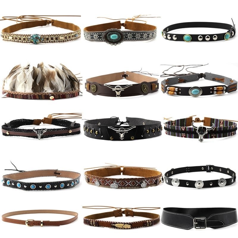 Retro etnische stijl riem, hoo - Leatherwork Fasteners recensie en prijs