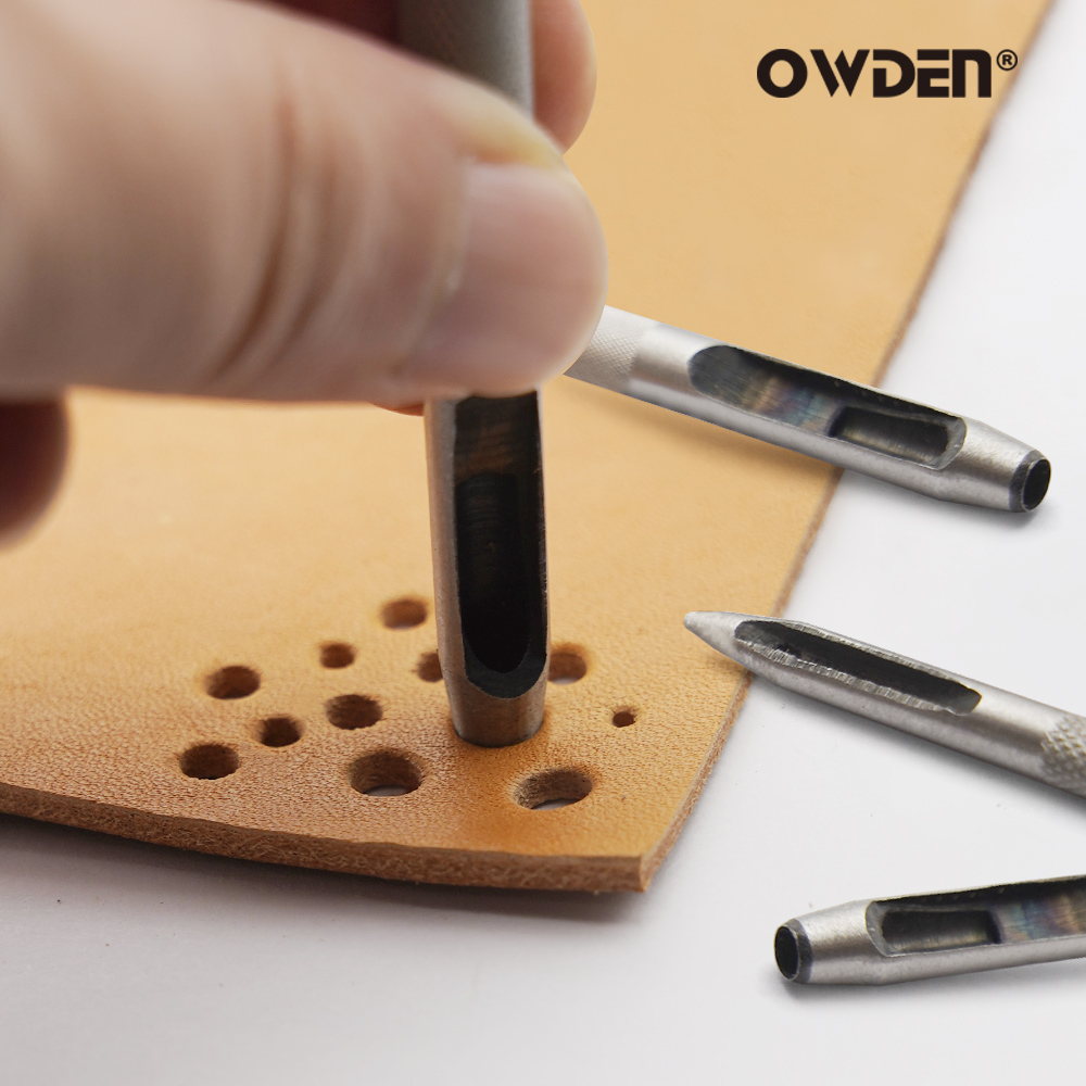 6 stuks lederen perforatiegere - Leatherwork Hammer recensie en prijs
