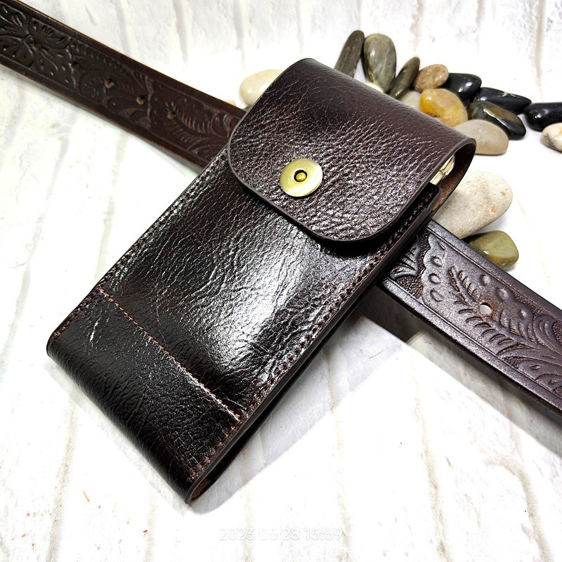 Mobiele Telefoon Heuptas Echt  - Leatherwork Fasteners recensie en prijs