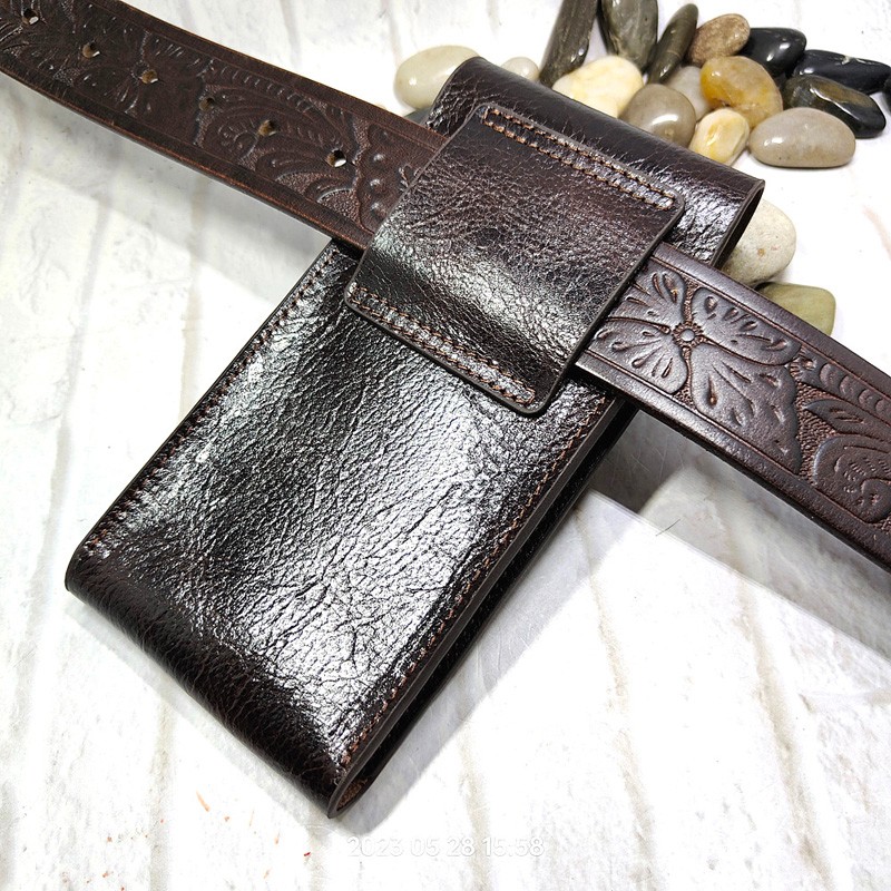 Mobiele Telefoon Heuptas Echt  - Leatherwork Fasteners recensie en prijs