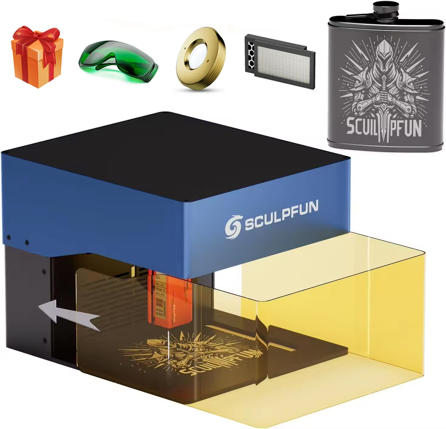 Sculpfun iCube Pro 10W Lasergr - Leatherwork Logo recensie en prijs