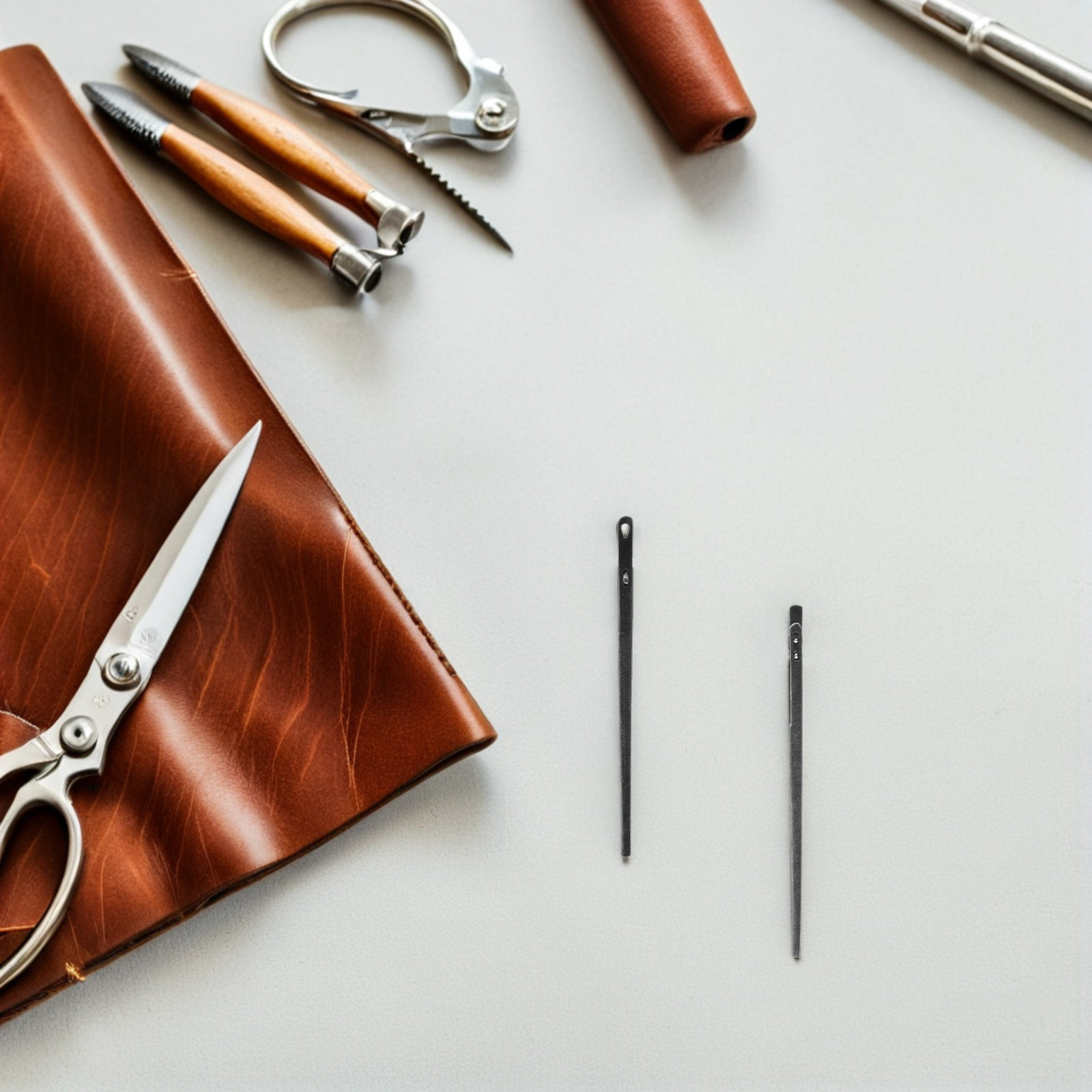 8 stuks stalen leerwerknaden n - Leatherwork Hand Sewing Needles recensie en prijs